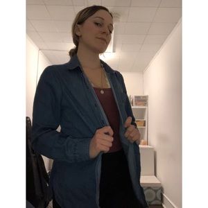 Button up denim top